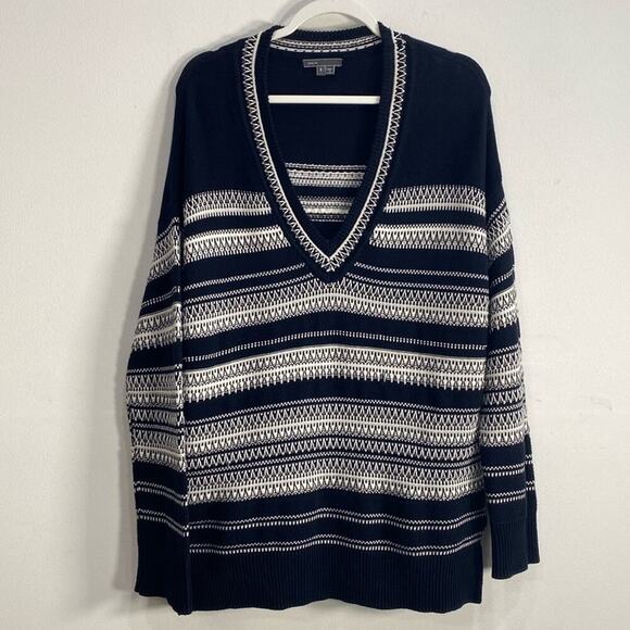 Vince V-neck Knit Sweater Women's Size Small Oversized - Picture 2 of 11